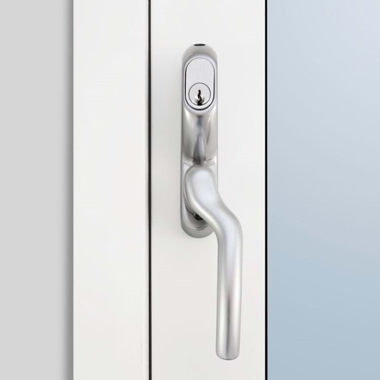 Terrassedørsgreb med lås