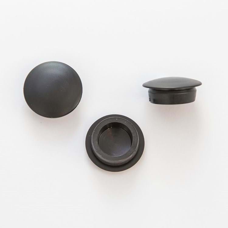 Dækpropper til alu, sorte - 3 stk.