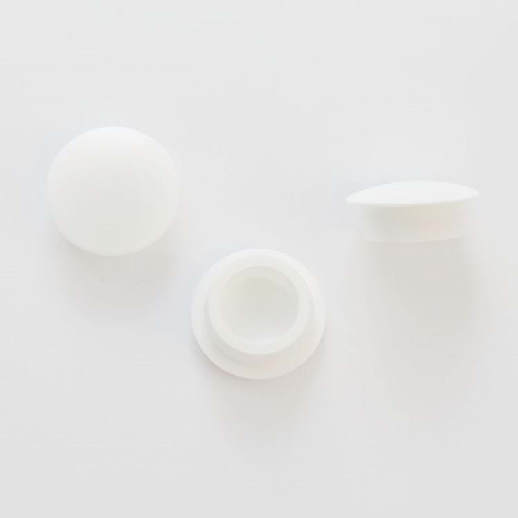 Dækpropper til alu, hvide - 3 stk.