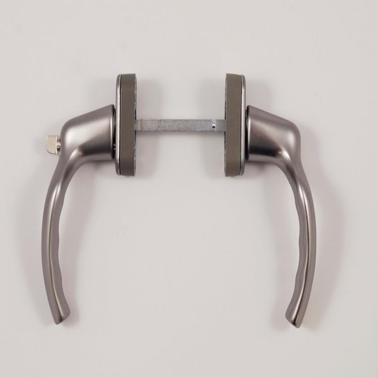 Dobbelt terrassedørsgreb m/spærre